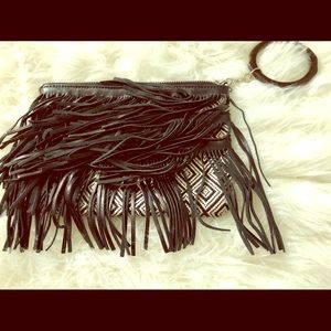 Sam Edelman Clover Fringe Clutch